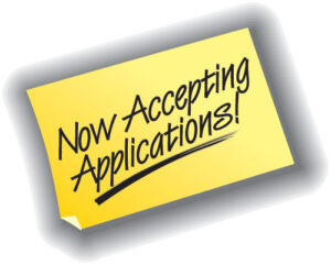 "Now Accepting Applications" Banner